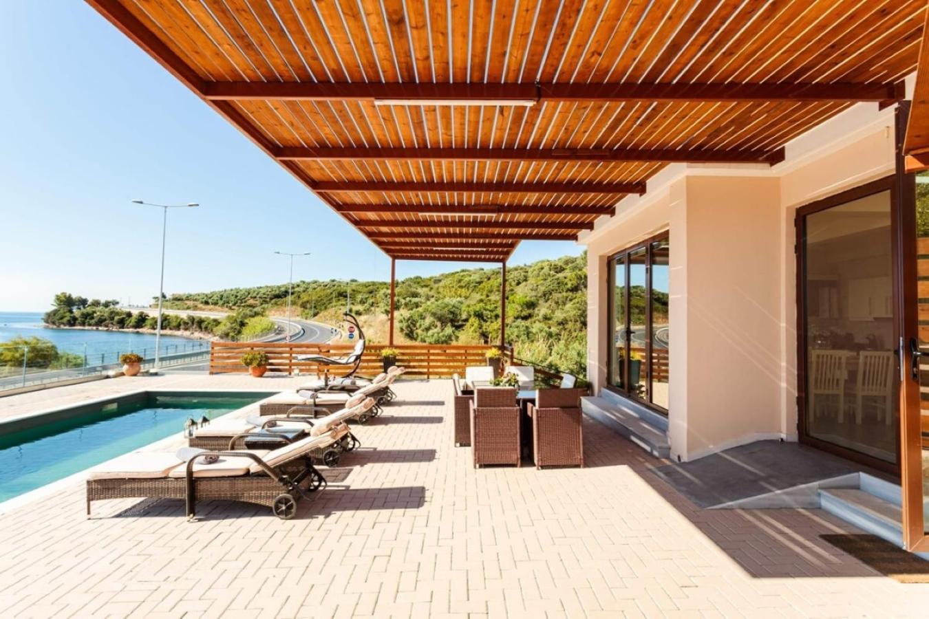 Seaside Summer Bliss - Aurora Luxury Pool Paradise Petalídhion Exteriér fotografie