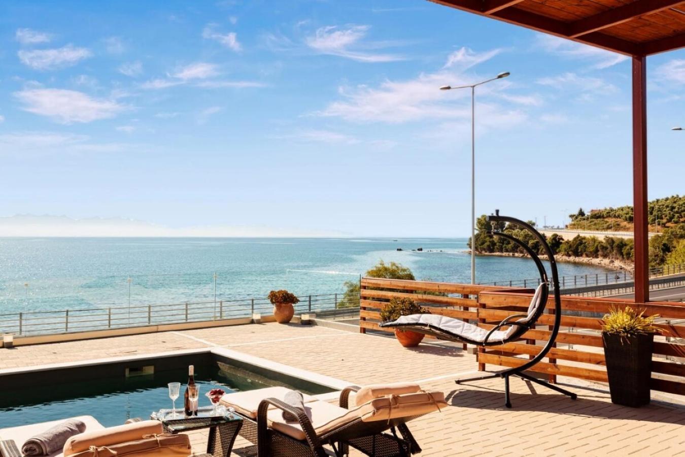 Seaside Summer Bliss - Aurora Luxury Pool Paradise Petalídhion Exteriér fotografie